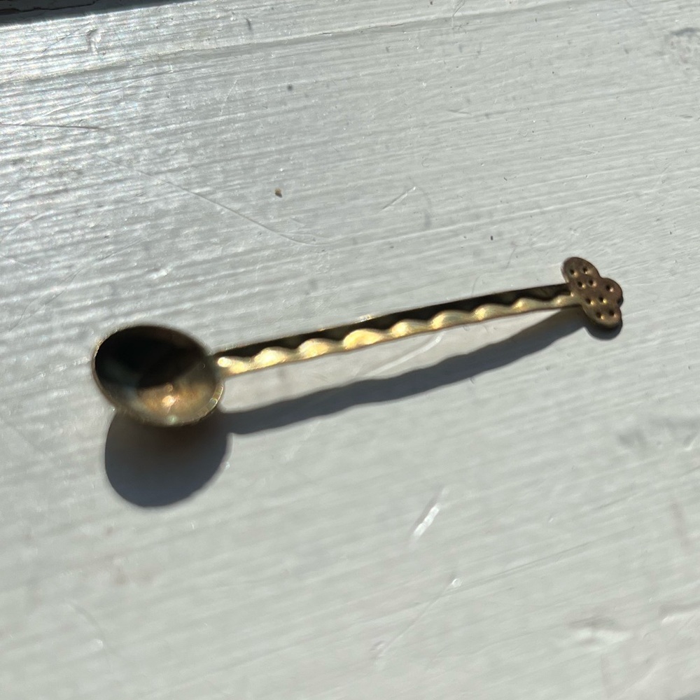 Miniature Antique Brass Spoon - Picture 5 of 5